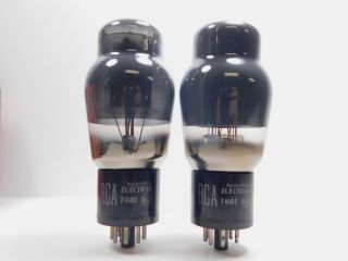 RCA 6L6G Matched Vintage Tube Pair Smoked Glass Bottom D Getters NOS (Test 110) 2