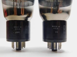RCA 6L6G Matched Vintage Tube Pair Smoked Glass Bottom D Getters NOS (Test 110) 3