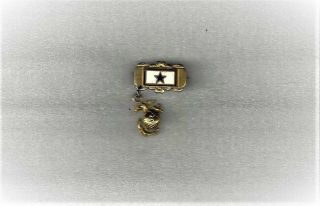 Rare Usmc Marine Corps Ega Ww2 Corocraft Sterling Son In Service Sweetheart Pin