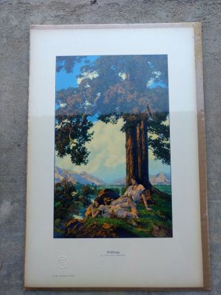 Vintage Maxfield Parrish Print " Hilltop " The House Of Art Ny D - 601 14 " X 9 "