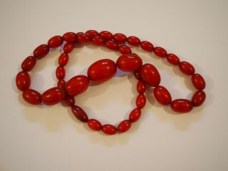 vintage cherry amber bakelite necklace simichrome polish gr 69 2