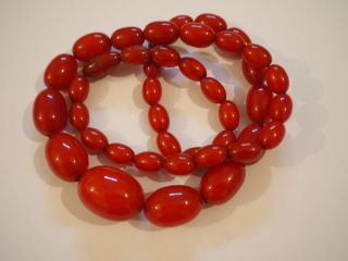 vintage cherry amber bakelite necklace simichrome polish gr 69 3
