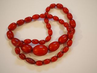 vintage cherry amber bakelite necklace simichrome polish gr 69 4