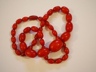 vintage cherry amber bakelite necklace simichrome polish gr 69 5