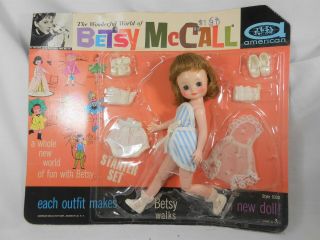 Vintage 1960 8 " American Character Betsy Mccall In 9300 " Starter Set " Package