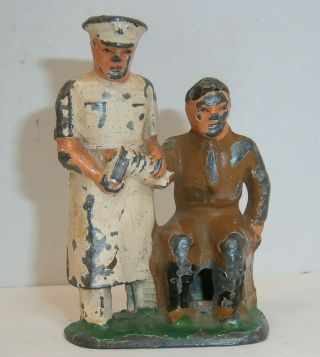 Vintage Barclay Dimestore Figure 960 Surgeon And Soldier - Exc