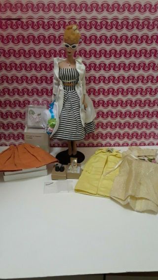 Vintage PONYTAIL Barbie BLONDE Japan ♧A Rare 3???♧ Doll,  Stand,  Clothes,  OT Shoes 12