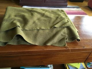 WW2 World War Two US Army OD Wool Blanket,  Unissued 3