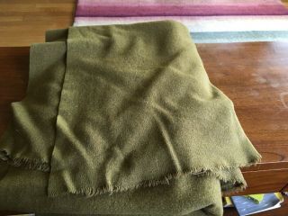 WW2 World War Two US Army OD Wool Blanket,  Unissued 5