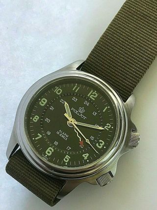 Vintage Poljot Russian stainless steel Alarm mens watch,  limited edition 70/500 2