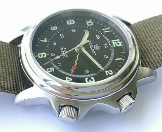 Vintage Poljot Russian stainless steel Alarm mens watch,  limited edition 70/500 3
