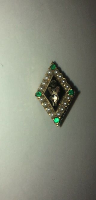 Two Fraternity Pins Seed Pearls Lgb 2