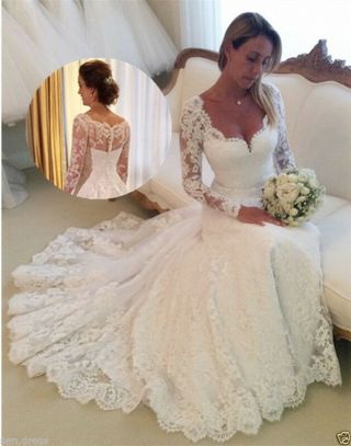 Vintage Long Sleeves Lace Mermaid Wedding Dresses 2018 Vestidos De Novia Custom
