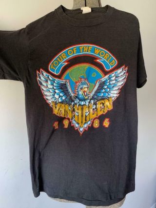 Vintage Van Halen " Tour Of The World " 1984 Eagle Concert T - Shirt