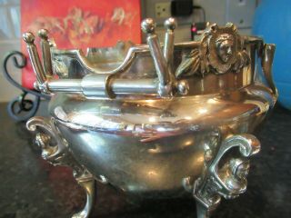 Wilcox Silver Plate Angels Footed Cheese Dome Butter Dish Bowl STUNNING Cherubs 7