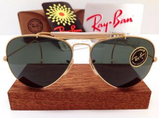 Old Stock B&l Ray Ban Usa Outdoorsman Aviator General Bausch & Lomb Vintage