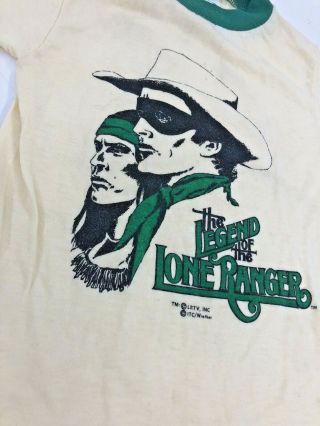 Vintage THE LEGEND OF THE LONE RANGER T SHIRT child ringer advertising tv show 2