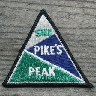 Ski Pikes Peak Vintage Patch Lost Area Colorado Springs Skiing Travel Co