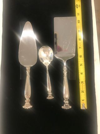 Wallace Romance Of The Sea Sterling 3 Piece Serving Set.