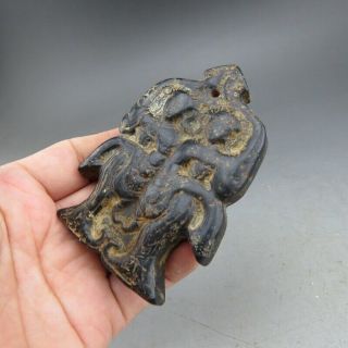 China,  jade,  collectibles,  Black magnet,  Hongshan culture,  dancers,  pendant S0015 4