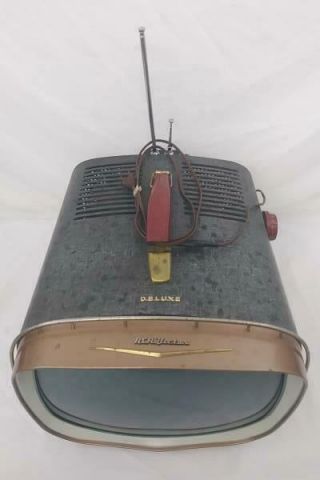 Vintage 1950s Space Age RCA Victor Deluxe Portable TV Mid - Century Modern 2