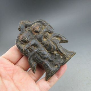 China,  jade,  collectibles,  Black magnet,  Hongshan culture,  dancers,  pendant S0013 2