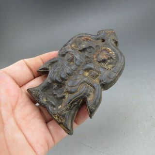 China,  jade,  collectibles,  Black magnet,  Hongshan culture,  dancers,  pendant S0013 4