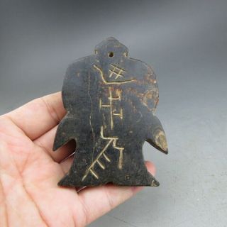 China,  jade,  collectibles,  Black magnet,  Hongshan culture,  dancers,  pendant S0013 5