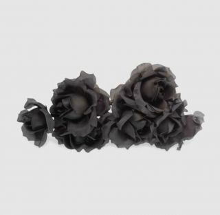 Gucci Flower Bee Black Silk Cotton Runway Brooch Pin $475 Jewelry