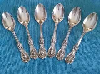 1907 Reed And Barton Francis I (1) Set Of 6 Sterling Teaspoons " Old Mark & H "