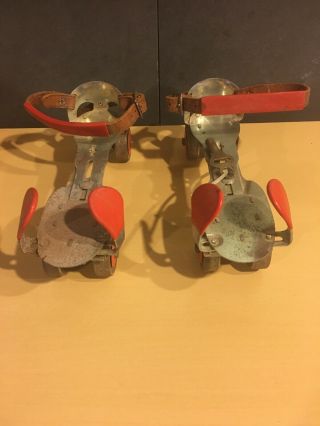 Pair - Vintage Union Hardware Company No.  5 Metal Roller Skates With Key