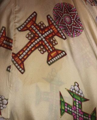 Rare Vtg Gianni Versace Silk 90s Cross Shirt 48 M 10