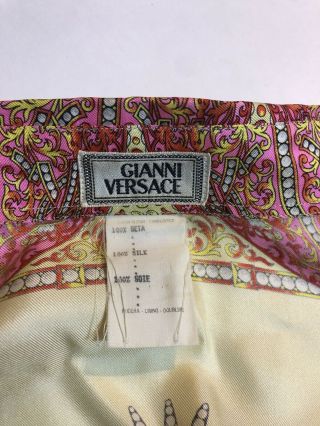 Rare Vtg Gianni Versace Silk 90s Cross Shirt 48 M 6