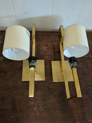 Pr Visual Comfort Hand Rubbed Puzzle Antique Brass Wall Sconces Sc2200hab $898