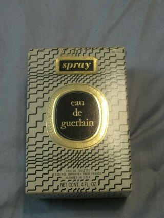 Vintage Eau De Guerlain Eau De Toilette Spray Essence 4 Oz Nos W/ Box