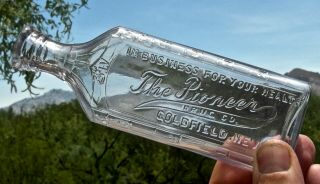 Ca 1900s Goldfield Nevada Nv (mine Ghost Town) Rare " Pioneer Drug Co " Med Bottle