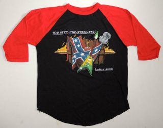 Vtg 85 Tom Petty & The Heartbreakers Concert Tour T Shirt L Southern Accents 80s