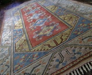 John Lewis Large Handknotted Turkish Wool Rug Handmade Carpet Oriental 8.  8x5.  3ft