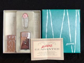 Vintage Zippo Lighter With Guarantee Paper Plus Additional Bonus Lighter