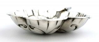 Antique Sterling Silver Ashtray Three Leaf Clover London 1898 - 1904