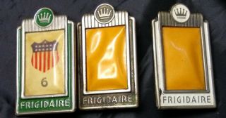 Vintage Frigidaire 3 Employee Badges