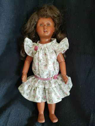 Vintage Robert Raikes Carved Wood Articulated Bobette Doll