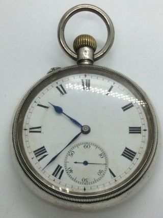 1910 Solid Silver Stauffer Peerless Iwc Borgel Pocket Watch