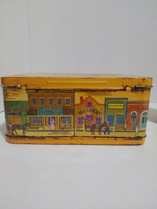 LITTLE HOUSE ON THE PRAIRIE METAL LUNCH BOX WITH THERMOS VINTAGE 1978 6