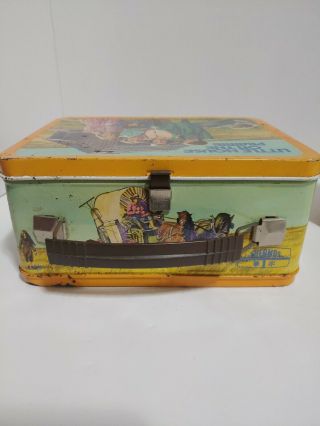 LITTLE HOUSE ON THE PRAIRIE METAL LUNCH BOX WITH THERMOS VINTAGE 1978 7