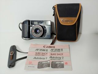 Vintage Canon Sure Shot AF35M II 35mm Film Camera 38mm f/2.  8 2