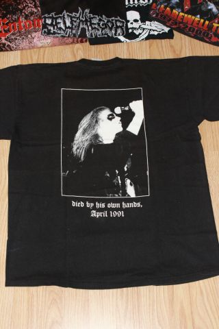 Vintage ' 90s Mayhem Died by his own hands shirt 1991 In memorial Per Dead Ohlin 2