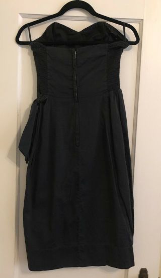 INCREDIBLE Vintage 50s Lauhala Made in Hawaii Black Wiggle Pinup Wrap Dress S 4