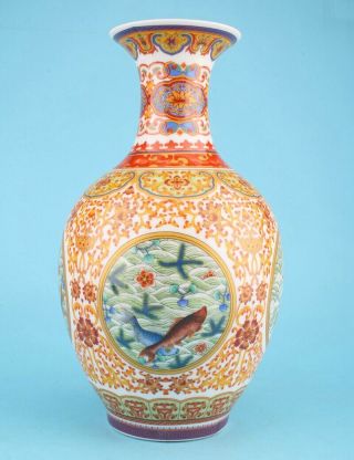 Vintage Chinese Porcelain Vases Hand - Painted Bird Home Decoration Craft Gifts