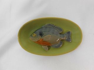 Vintage Signed Rosemeade Pottery Fish Plaque 6